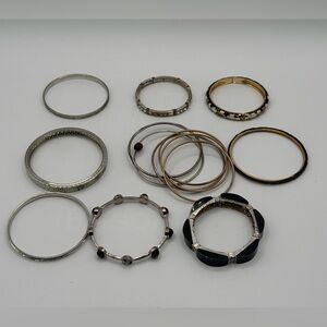 Lot of 14 Mixed Costume Jewelry Bangle & Bracelet Set - Women Jewelry